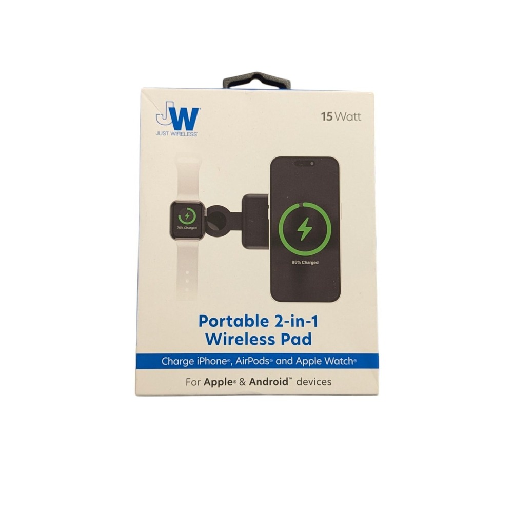 Bb.OB Just Wireless 2-in-1 Portable Wireless Charging Pad - Black